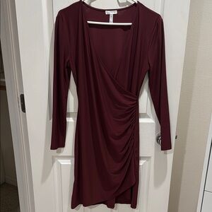 Burgundy Wrap Dress